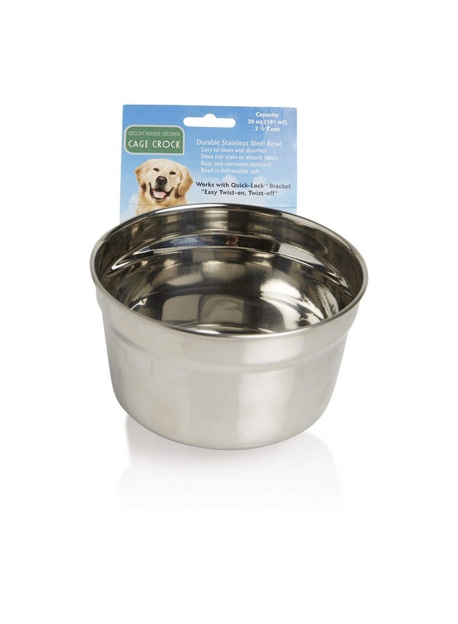 ليكسيت أوعية قفص ليكسيت سريعة القفل للكلاب والقطط والأرانب والحيوانات الأليفة الأخرى (20 أونصة، من الفولاذ المقاوم للصدأ) - Image 1