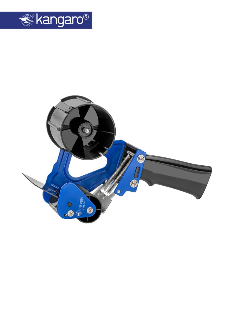 Kangaro Heavy Duty Packing Tape Dispenser 75mm, Handheld Carton Sealing Gun with Cutter - Image 1