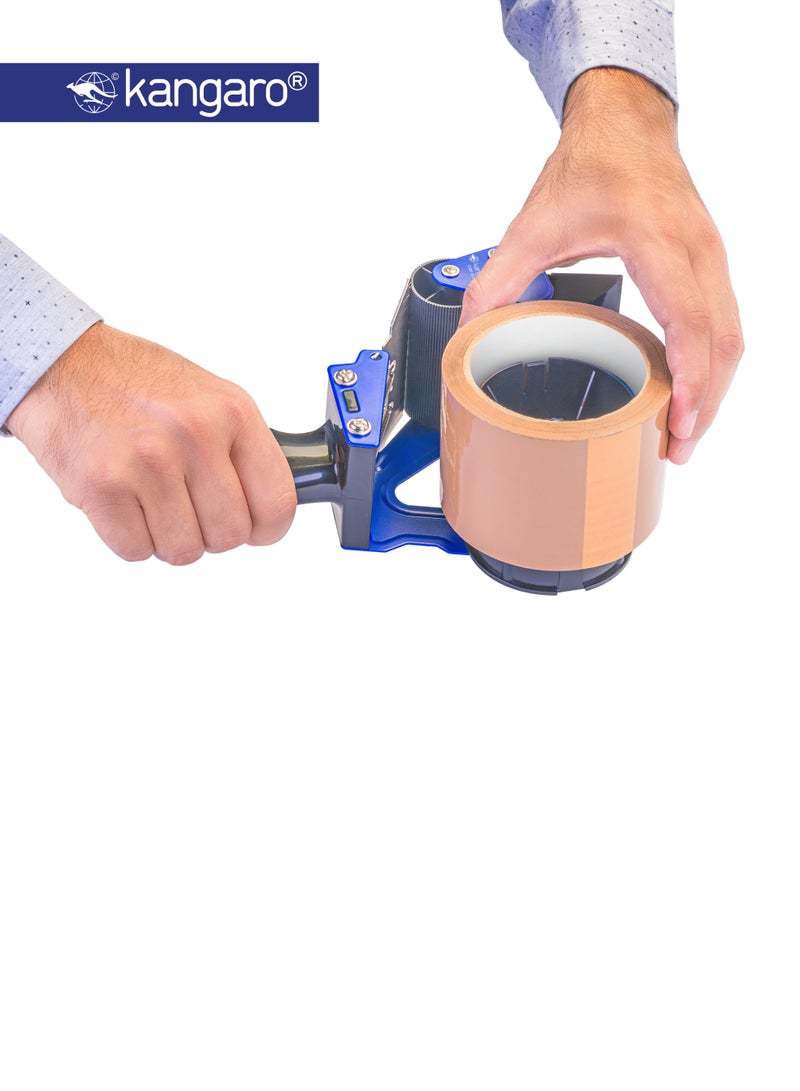 Kangaro Heavy Duty Packing Tape Dispenser 75mm, Handheld Carton Sealing Gun with Cutter - Image 2