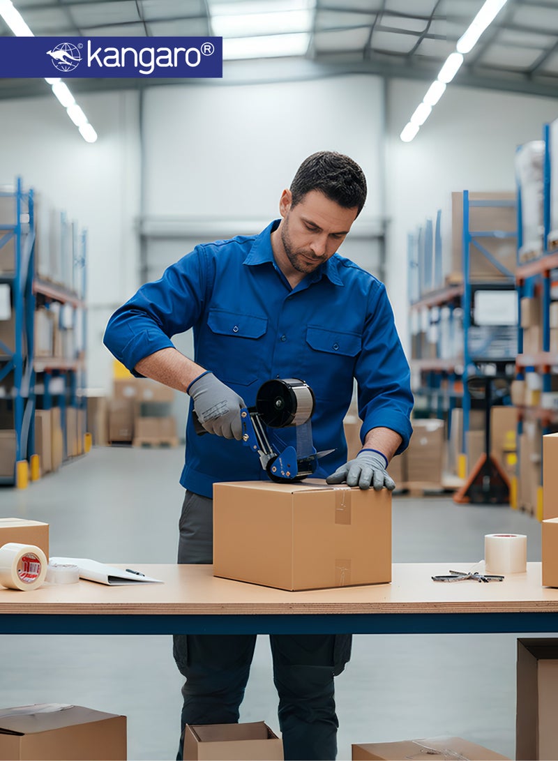 Kangaro Heavy Duty Packing Tape Dispenser 75mm, Handheld Carton Sealing Gun with Cutter - Image 4