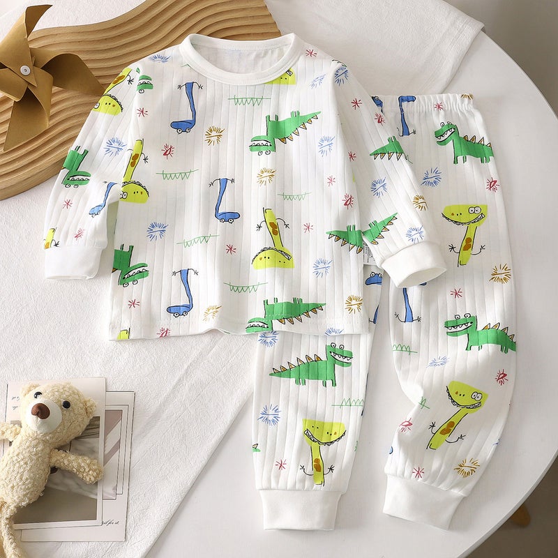 Children's Cotton Underwear Set, New Autumn Style, Baby Boys' Loungewear, Girls' Pajamas, Autumn Clothes and Pants, Children's Clothing - Image 1