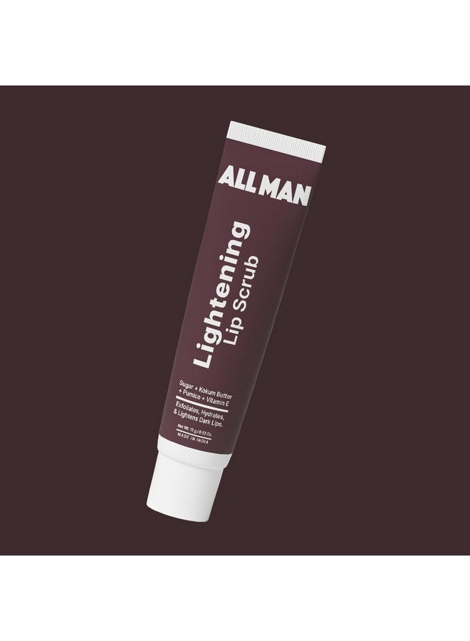 Allman ALL MAN Lightening Lip Scrub for Chapped, Dark & Dead Skin with Sugar, Pumice & Vitamin E for Brightening & Repair | 10g - Image 4
