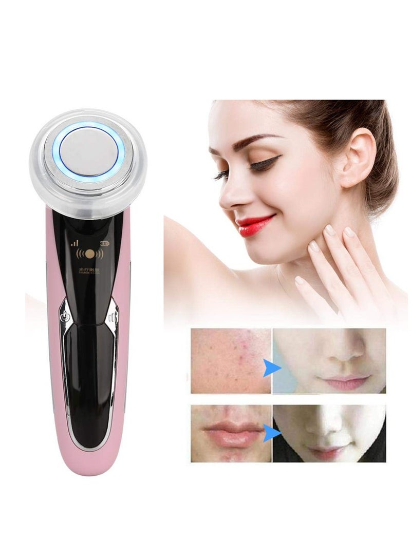 Excefore Facial Beauty Instrument, Face Skin Cleansing Rejuvenation Machine, Beauty Machine Face Lifting Instrument, Anti-Wrinkle Skin Care and Promoting Absorption of Cream, Pink - Image 3
