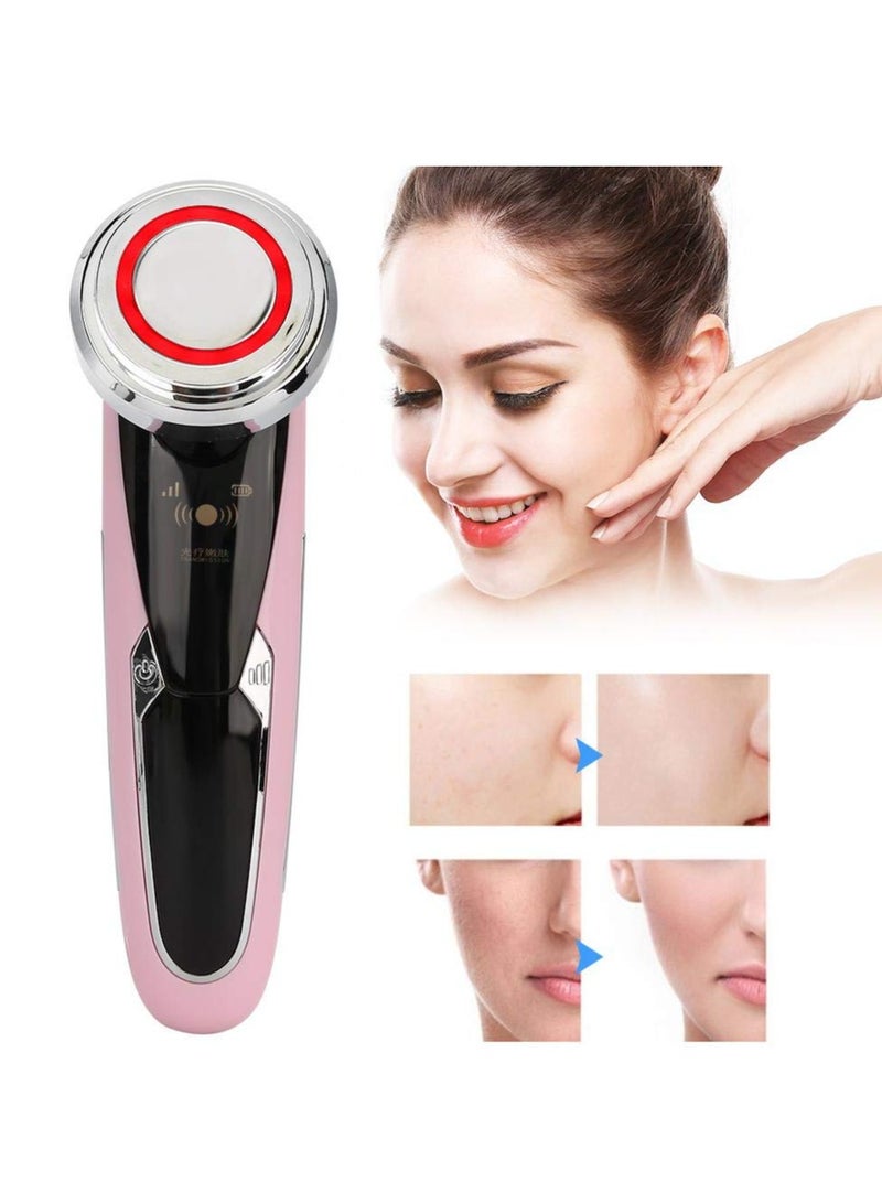 Excefore Facial Beauty Instrument, Face Skin Cleansing Rejuvenation Machine, Beauty Machine Face Lifting Instrument, Anti-Wrinkle Skin Care and Promoting Absorption of Cream, Pink - Image 2