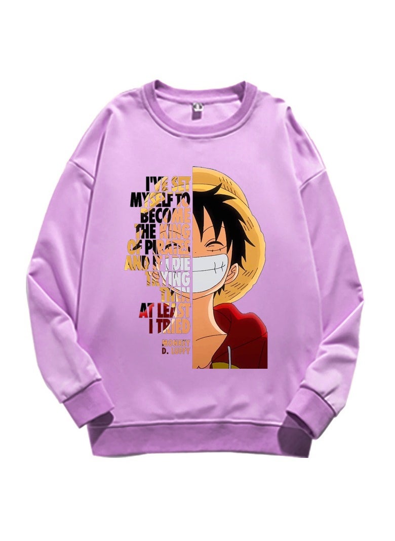 KUYING New One Piece Casual Loose Round Neck Hoodie  - Image 1