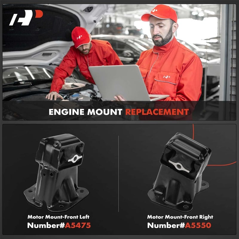 A-Premium Engine Mount Replacement for Jeep Grand Cherokee 2005-2009 Commander, Set of 2 - Image 2