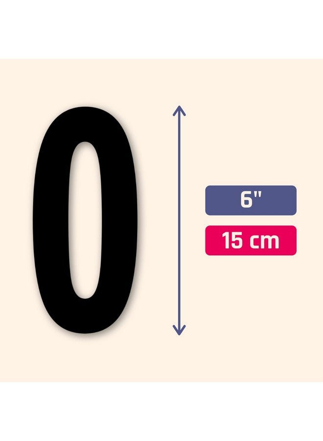 TownStix 40 Pieces 6" Number Stickers Waterproof Vinyl Stick On Numbers Black - Image 3