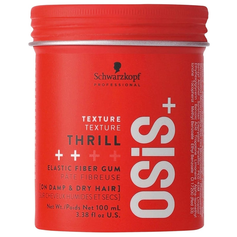 OSiS+ Thrill Texture Fiber Styling Gum for Hair, 3.38 Oz â€“ Medium Hold Flexible Style, Tames Flyaways â€“ Bendable, Moldable Texturizing Styling Gum for Style Separation and Shine - Image 1