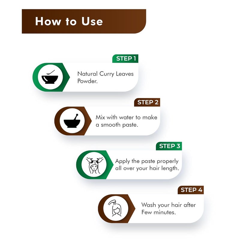 H&C HERBAL INGREDIENTS EXPERT مسحوق أوراق الكاري الطبيعية HC 227 جرام للأكل والشرب لنمو شعر طويل وقوي ولامع وإدارة السكري والكوليسترول والمعروف أيضًا باسم كادي باتا مورايا كوينجيي أوراق النيم الحلوة كاريفيبكو كاربيفيو - Image 4