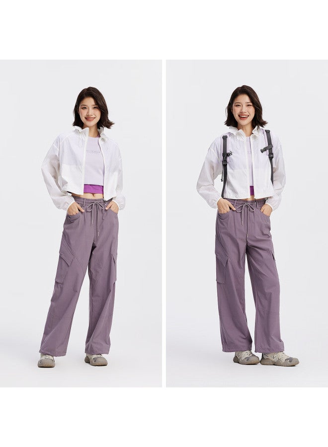 Semir , Women's Casual Pants, Solid Color Drawstring Wide-leg Trousers, Autumn Loose Cargo Pants, 101525127020a - Image 3