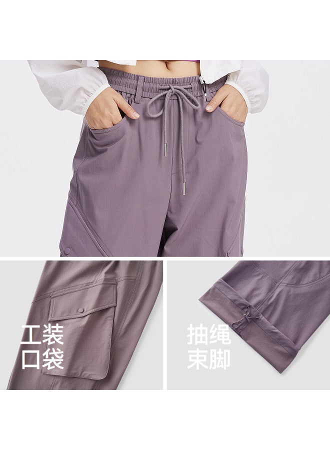 Semir , Women's Casual Pants, Solid Color Drawstring Wide-leg Trousers, Autumn Loose Cargo Pants, 101525127020a - Image 2