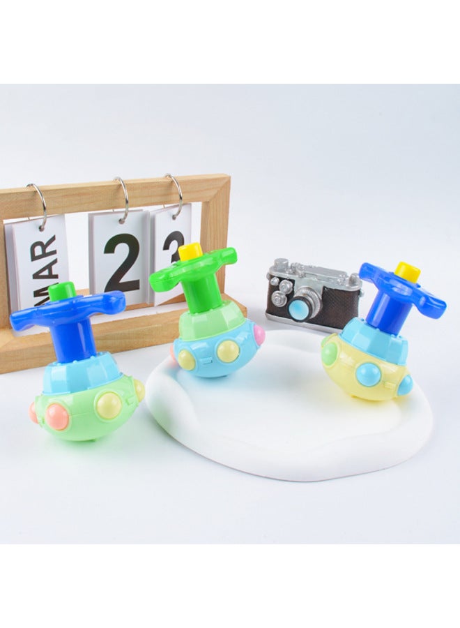 Shake The Sound Of The Same Children's Light Gyro Rotating Flash Lotus Gyro Boys And Girls Luminous Toys Stall Wholesale-Color:UFO Light Gyro-color Random ]  - Image 1