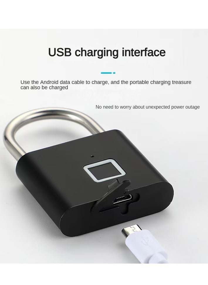 قفل بصمة الإصبع، قفل خزانة، لوحة ذكية صغيرة مقاومة للماء محمولة مع شحن USB للأمتعة، صالة الألعاب الرياضية، حقائب السفر، المدرسة، الدراجة، فضي - pzsku/Z399E75F625DB71976FEAZ/45/_/1723046728/b0261b64-2fc5-4f5d-9d41-a081132a8c4c