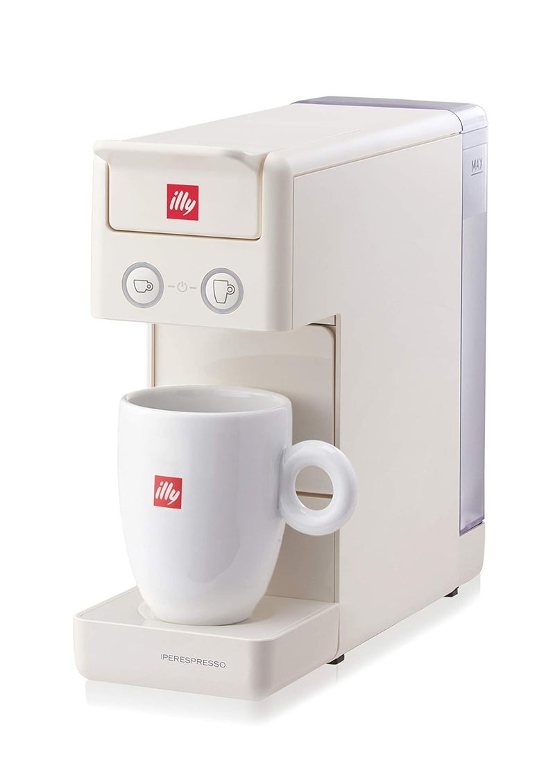 إيلي ماكينة صنع القهوة illy Y3.3 Iperespresso، ماكينة صنع قهوة إسبريسو وكبسولات فلتر، تصميم صغير، أبيض  - Image 2