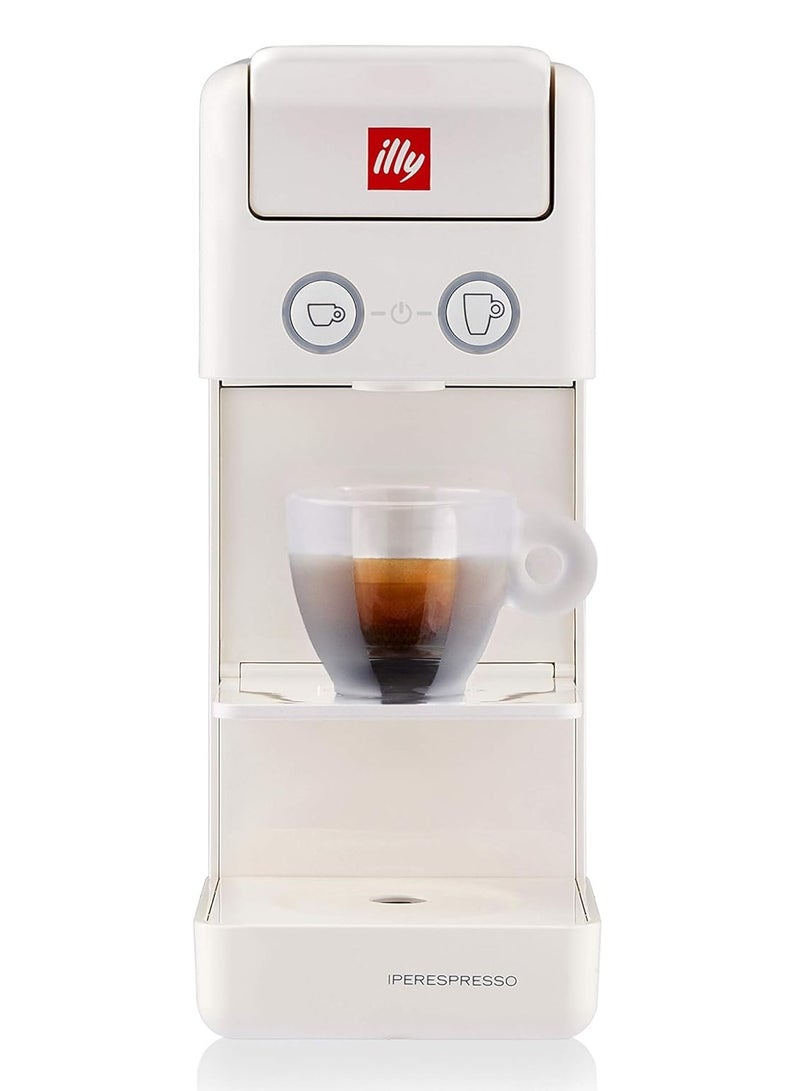 إيلي ماكينة صنع القهوة illy Y3.3 Iperespresso، ماكينة صنع قهوة إسبريسو وكبسولات فلتر، تصميم صغير، أبيض  - Image 4