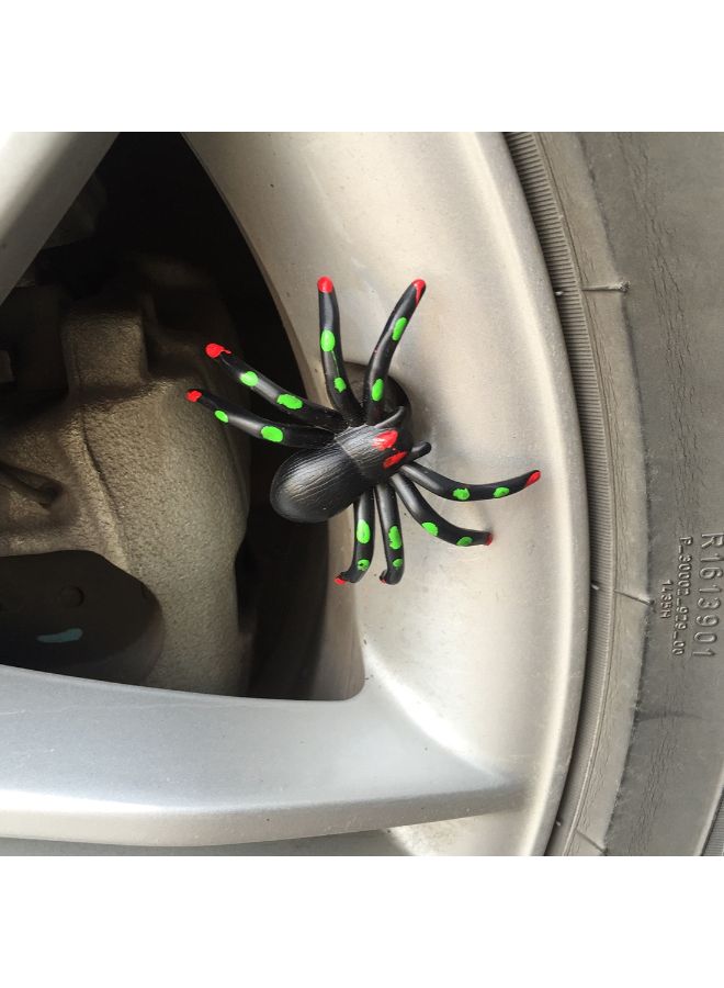 NIBEMINENT 4-Piece Spider Shaped Car Tire Valve Cap - Image 5