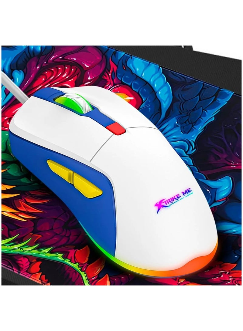 XTRIKE ME ماوس ألعاب سلكي GM-227 بتصميم مضيء - Image 4