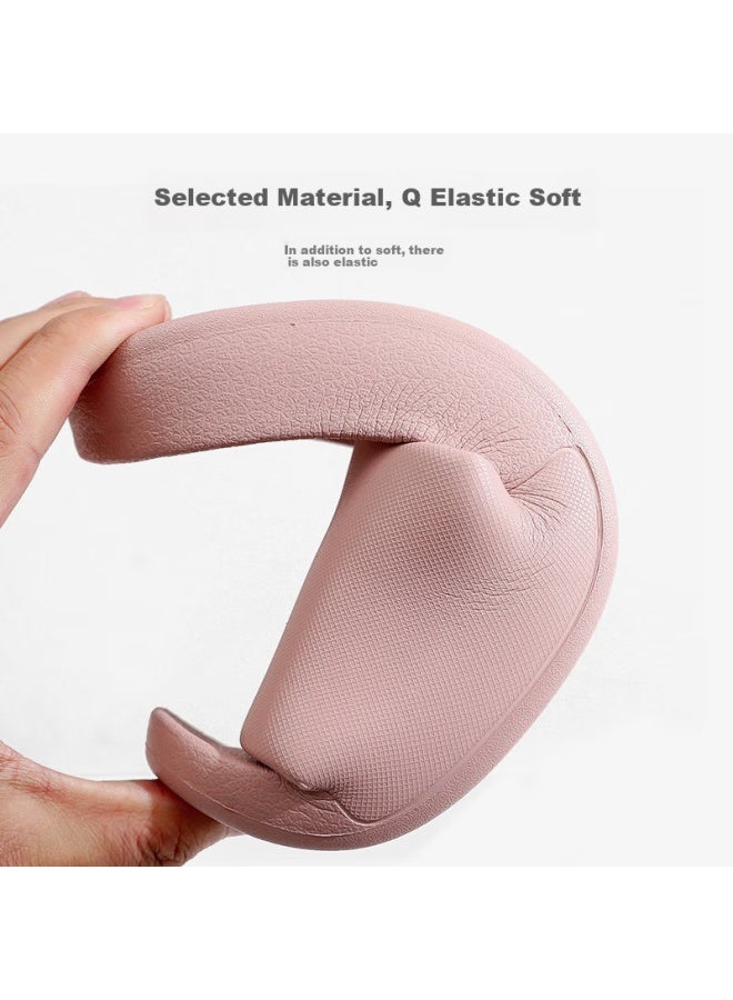 GUOLUOFEI صنادل غولوفي Slip-On للرجال والنساء، صيفية غير قابلة للانزلاق، حجم كبير، نعال سميكة، بيضاء، مقاس 44-45 - Image 4