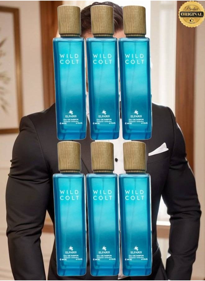 الفارس 6 قطع عطر وايلد كولت الفارس 200 مل  - Image 1