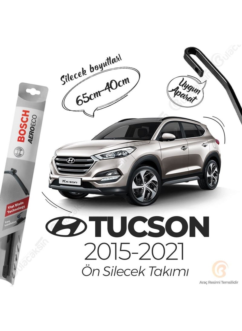 BOSCH Hyundai Tucson Banana Wiper Set (2015-2021) Aeroeco  - Image 3