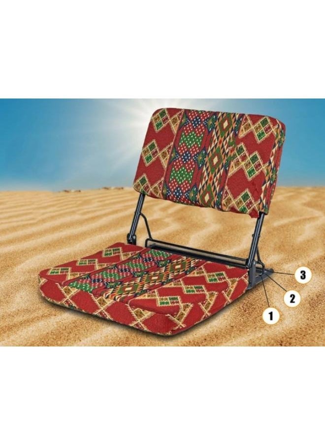 Sand Desert Floor Sitting Chair with Adjustable Angles Padded Back Support Arabic Majlis Chair