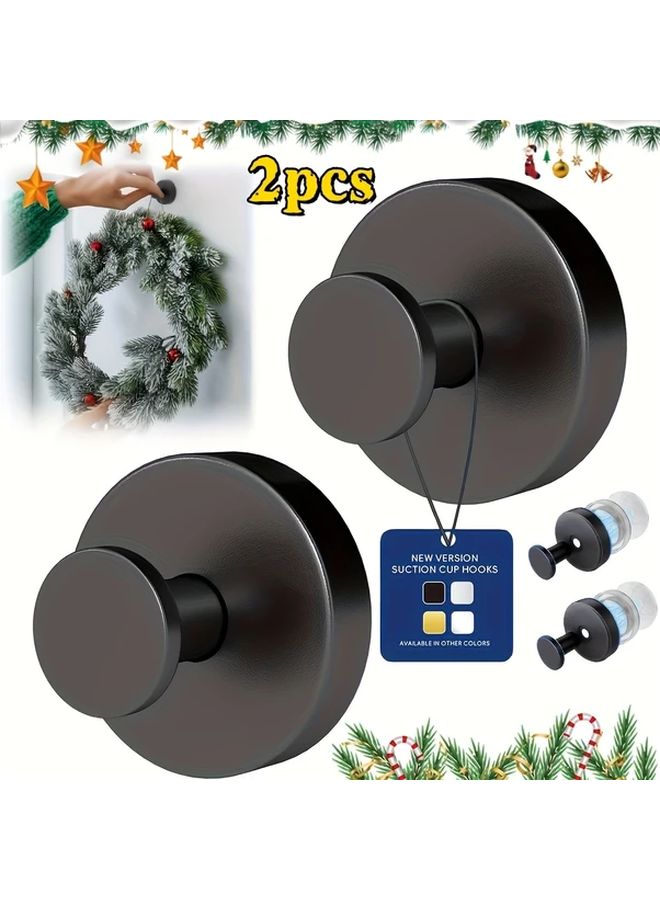 Matte Silvery Suction Cup Hooks Heavy Duty 15 lbs Towel Organizer for Bathroom Kitchen - Image 2