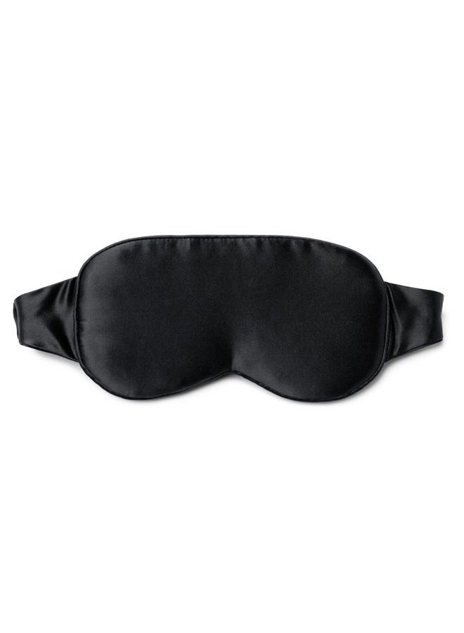 Fishers Finery 25 Momme 100% Organic Mulberry Silk 3D Sleep Mask - Contoured Blackout Eye Mask - Soft, Comfortable on Skin, Lash Extension Friendly - New and Improved Style (Black) - Image 2