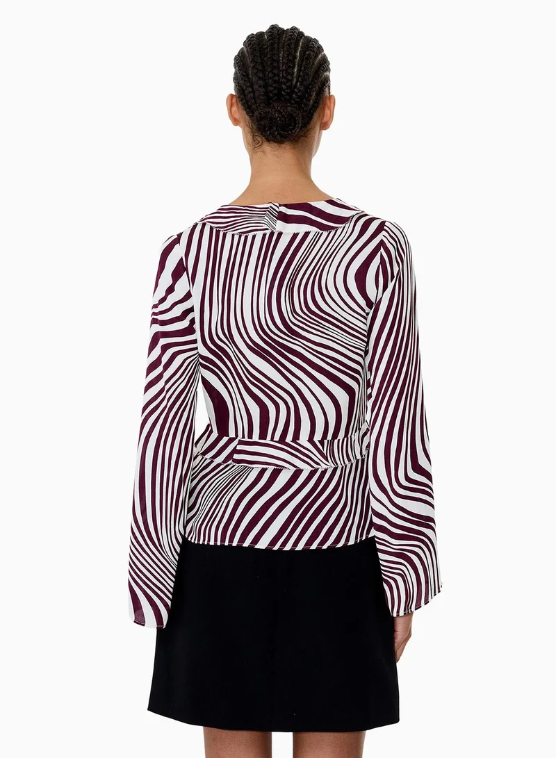 French Connection red Ziggy Lara Viscose Top for Women | Best Price UAE