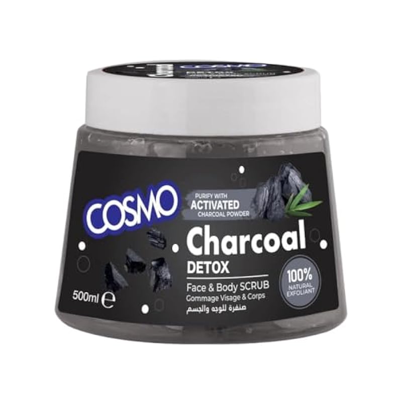 Cosmo Charcoal Face and Body Scrub 500g