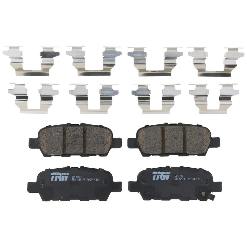 TRW Pro TRC1393 Disc Brake Pad Set For Nissan Altima 20102018 Rear And Other Applications