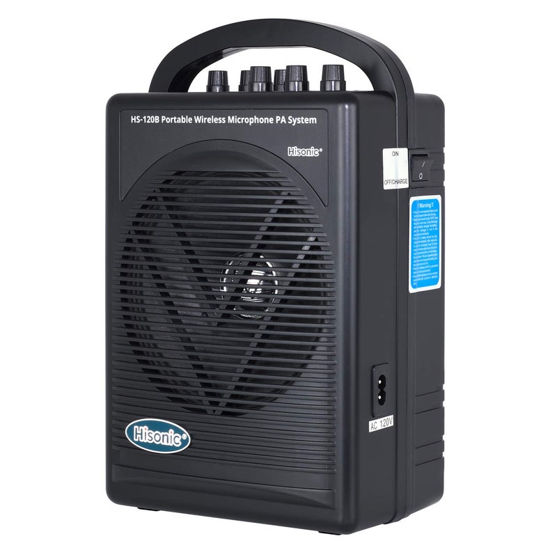 Hisonic HS120B Rechargeable & Portable PA (Public Address) System with Built-in UHF Wireless Microphone (1 Handheld +1 Belt-Pack) - Image 2