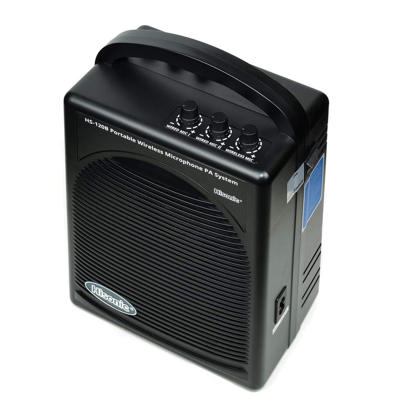 Hisonic HS120B Rechargeable & Portable PA (Public Address) System with Built-in UHF Wireless Microphone (1 Handheld +1 Belt-Pack) - Image 5