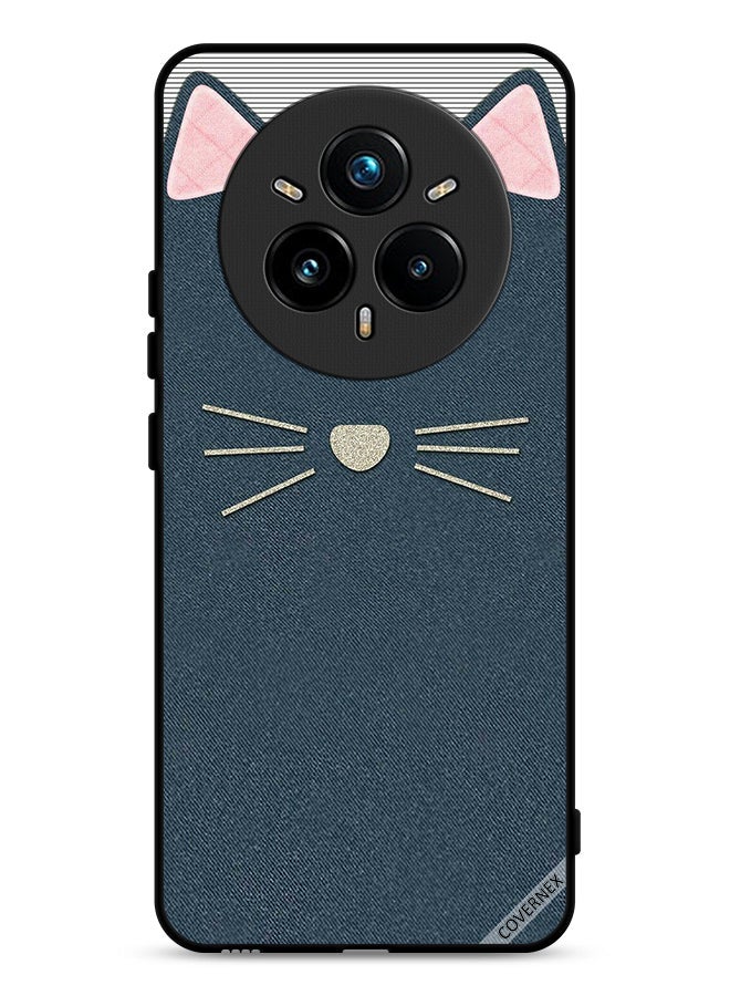 Covernex Realme 14 Pro 5G Protective Case Cover Cat Art Leather Pattern