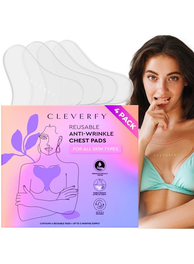 CLEVERFY CLEVERFY Silicone Chest Wrinkle Pads for Décolleté - 4-Pack of T-Shape Reusable Anti-Wrinkle Patches - Image 1