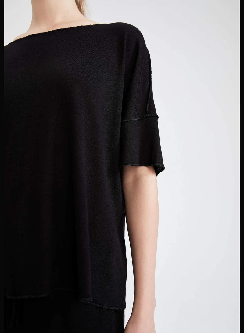 DeFacto Basic Short Sleeve Pyjamas Set