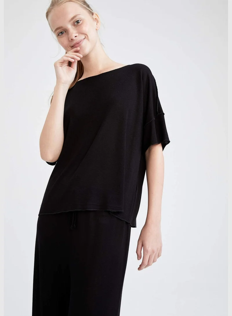 DeFacto Basic Short Sleeve Pyjamas Set