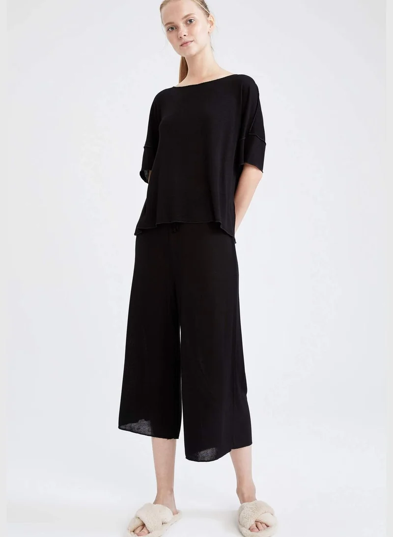 DeFacto Basic Short Sleeve Pyjamas Set