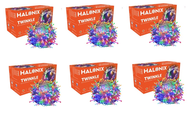 Halonix Twinkle 32 Feet Multicolor 46 LED Decorative Light | Diwali Lights for Decoration for Home | Fairy Light | Festival Light | Curtain Light for Decoration | String Light for Diwali | Pack of 6 - Image 4