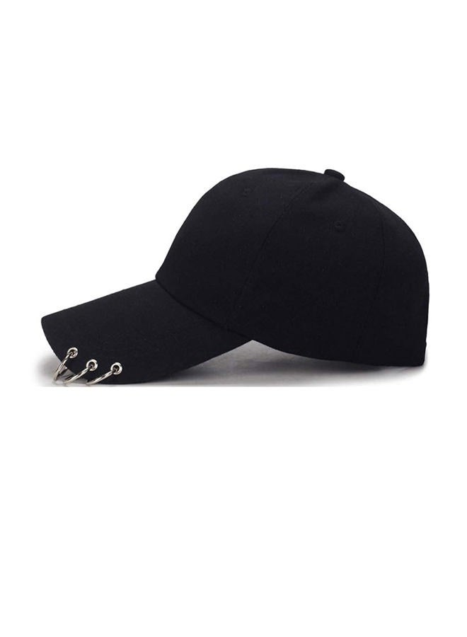 OVOY Kpop Hat Ring Baseball-Cap - Suga-Snapback Baseball Cap with Iron Rings (Black) (Medium, Black), Black, One size - Image 4