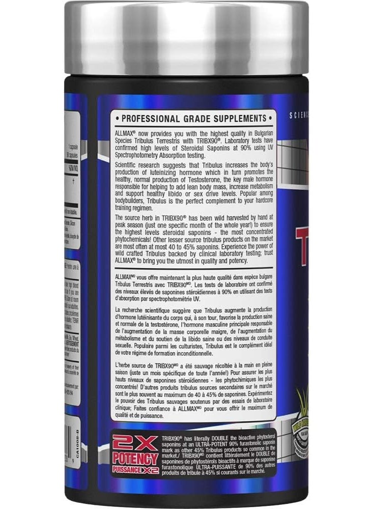 ALLMAX Nutrition Tribx90 100% pure tribulus terrestris, 90 capsules - Image 3