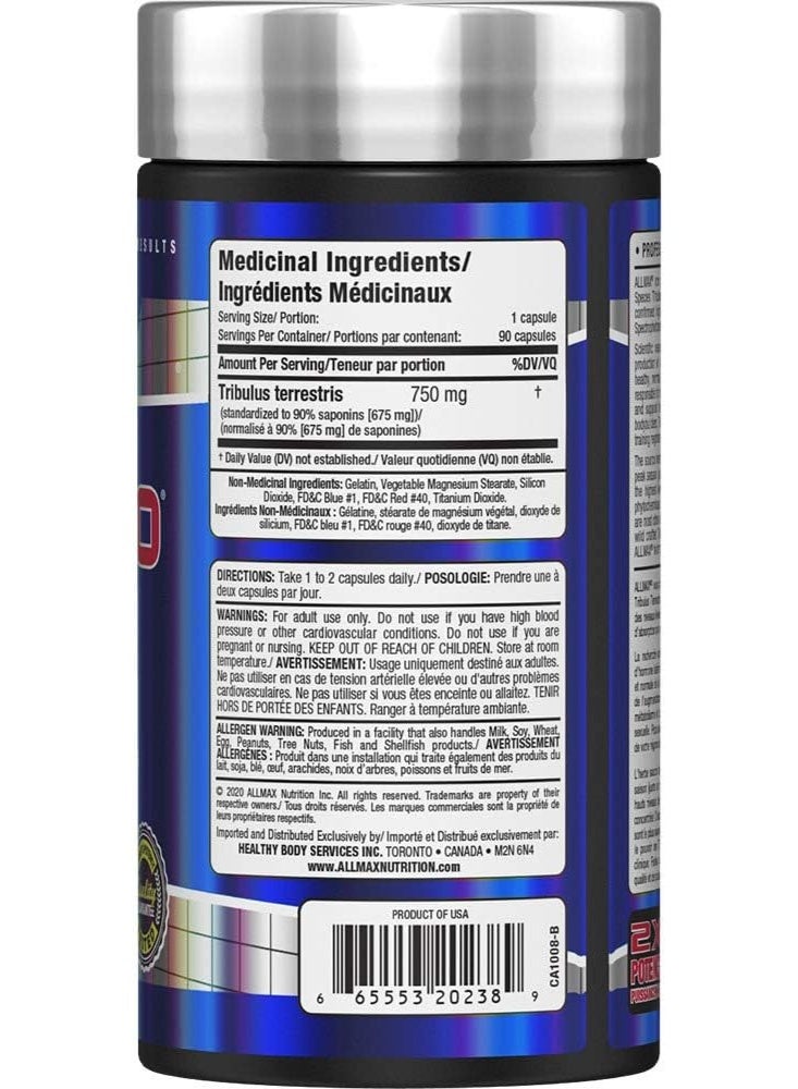 ALLMAX Nutrition Tribx90 100% pure tribulus terrestris, 90 capsules - Image 5