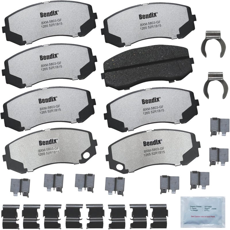 Bendix Fleet Metlok MKD1265FM Brake Pads for Select Models Mitsubishi Fuso FE120,FE125 Truck 360 - Image 1