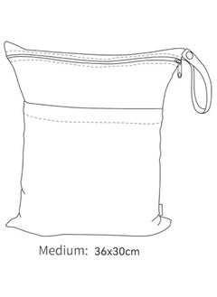 MIXDE Wet Dry Bag, 2 Pack Wet Dry Bags for Baby Cloth Diapers, Washable Travel Bags, Beach, Pool, Gym Bag for Swimsuits & Wet Clothes with 2 Pockets  - Image 2
