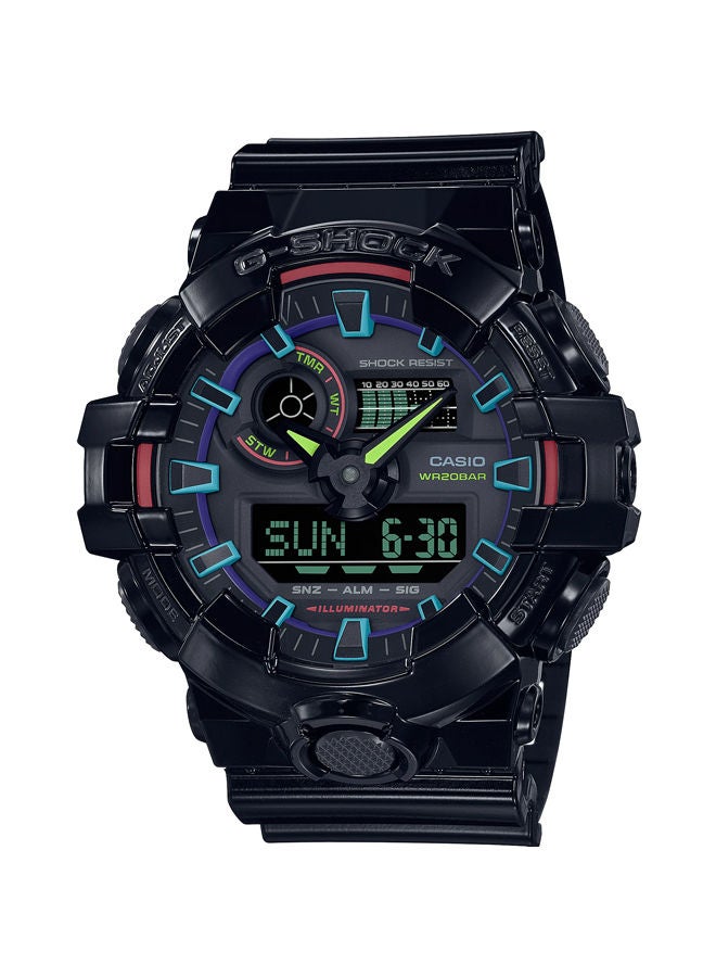 CASIO Resin Digital Watch GA-700RGB-1ADR - Image 1