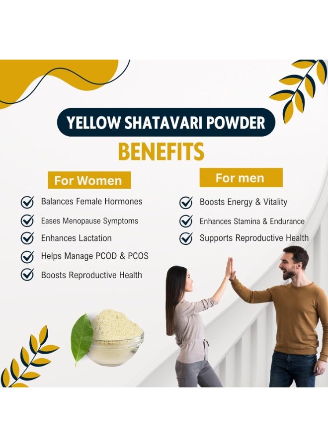  بريجبوتي بيرجو ماهافير 400 غرام مسحوق بيلي شاتافاري - الهليون الأصفر العنقودي، طبيعي (BMKB-3) - Image 2