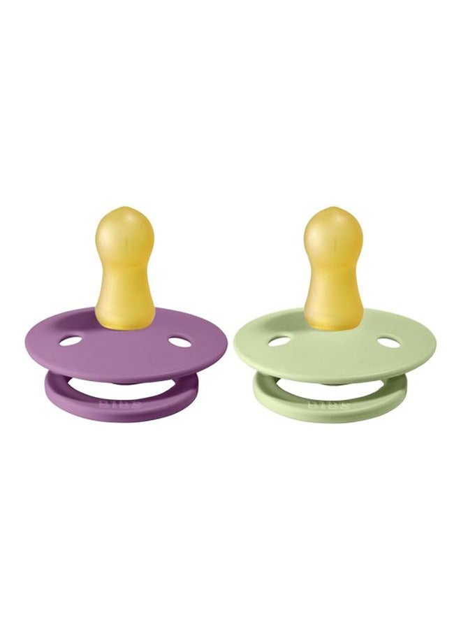 BIBS Pacifier Size 1,  Baby 0-6M , 2-Pieces - Lavender/Pistachio