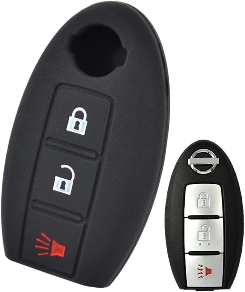 QASULER Silicone Key Case Cover for Nissan Models - Image 1