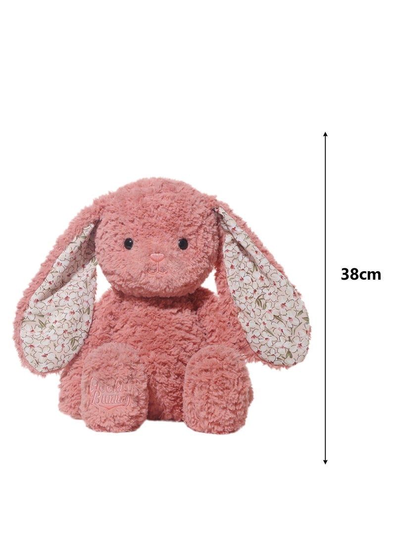 38cm Cute Rabbit Plush Toy, Kawaii Plush Toy, Soft and Cute Bunny Stuffed Toy for Boys and Girls, Comforting Doll Birthday Gift (Rose Red) - Image 2