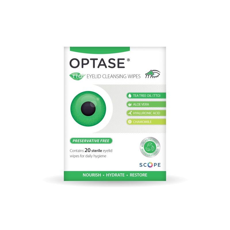 OPTASE TTO Eyelid Cleansing Wipes, 20 Wipes â€“ Individually Wrapped Tea Tree Oil Eyelid Wipes â€“ Preservative-Free Formula for Daily Use â€“ Eye Doctor Recommended Tea Tree Eyelid Cleanser - Image 3