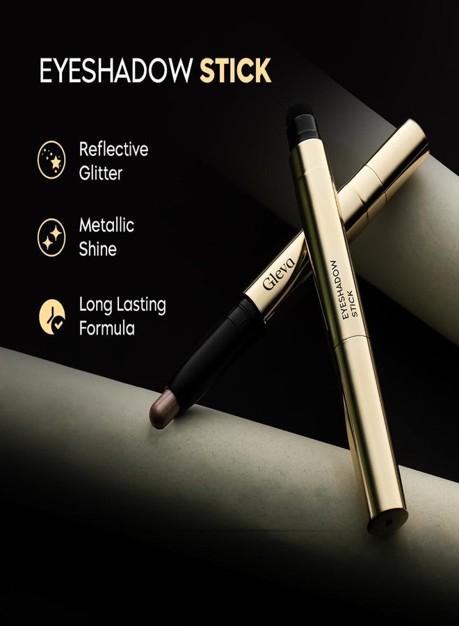 Gleva Eyeshadow Stick - Eyeshadow Pencil Waterproof Eyeshadow Stick - Crease-Proof Formula - Easy-to-Apply Buildable Color - Cream Shadow Stick (Smokey Slate) - Image 2
